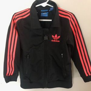 Hot pink & black Toddler track jacket | Size 2-3Y